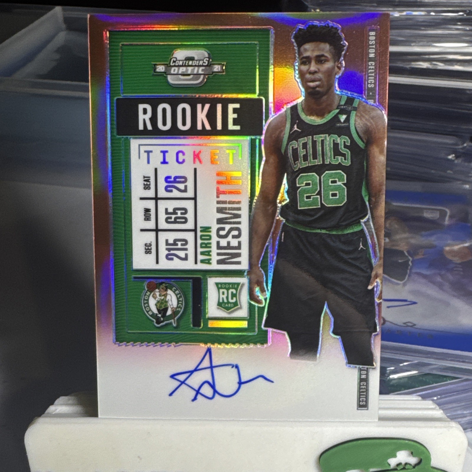 2020-21 Contenders Optic Aaron Nesmith Rookie Ticket Auto On Card Red #/149 RC