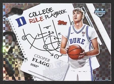2024-25 Bowman Chrome U Cooper Flagg College Rule Playbook X Fractor #CRP-5 Duke