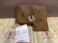 Bvlgari Emirates Magnetic Chocolate Brown Cosmetic Logo Pouch Tote Bag