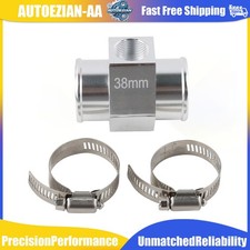 38mm Joint Pipe Radiator Hose Adapter For 12-14npt Water Temp Gauge Sensor