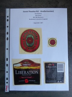 Bieretiketten GB Blackburn Daniel Thwaites PLC