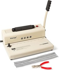 Binding Machine, Spiral Coil Binder Machine, Electric Coil Inserter, 15 Sheets P
