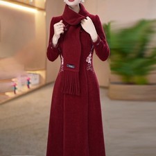 Qipao Dress 2025 New Womens Winter Thickened Slimming Wedding Dress Mom's Dress
