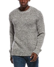 Vince Homespun Marl Wool-Blend Crewneck Sweater Men's Grey L