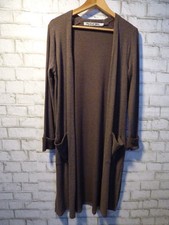 160 Michael Stars Brown Ribbed Open Front Cardigan Small NEW M677
