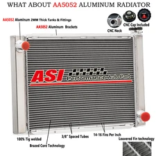 3 Row Aluminum Radiator For Chevy GM SBC BBC High Performance 28"X 19" Universal