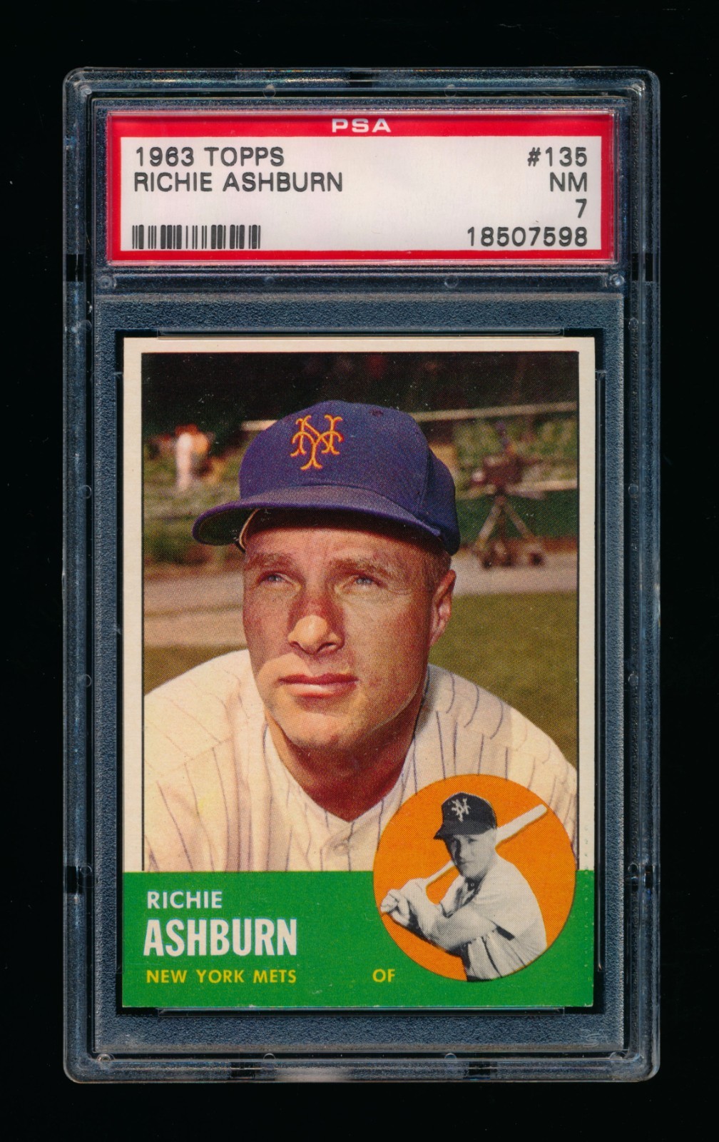 1963 Topps Richie Ashburn #135 PSA 7 NM
