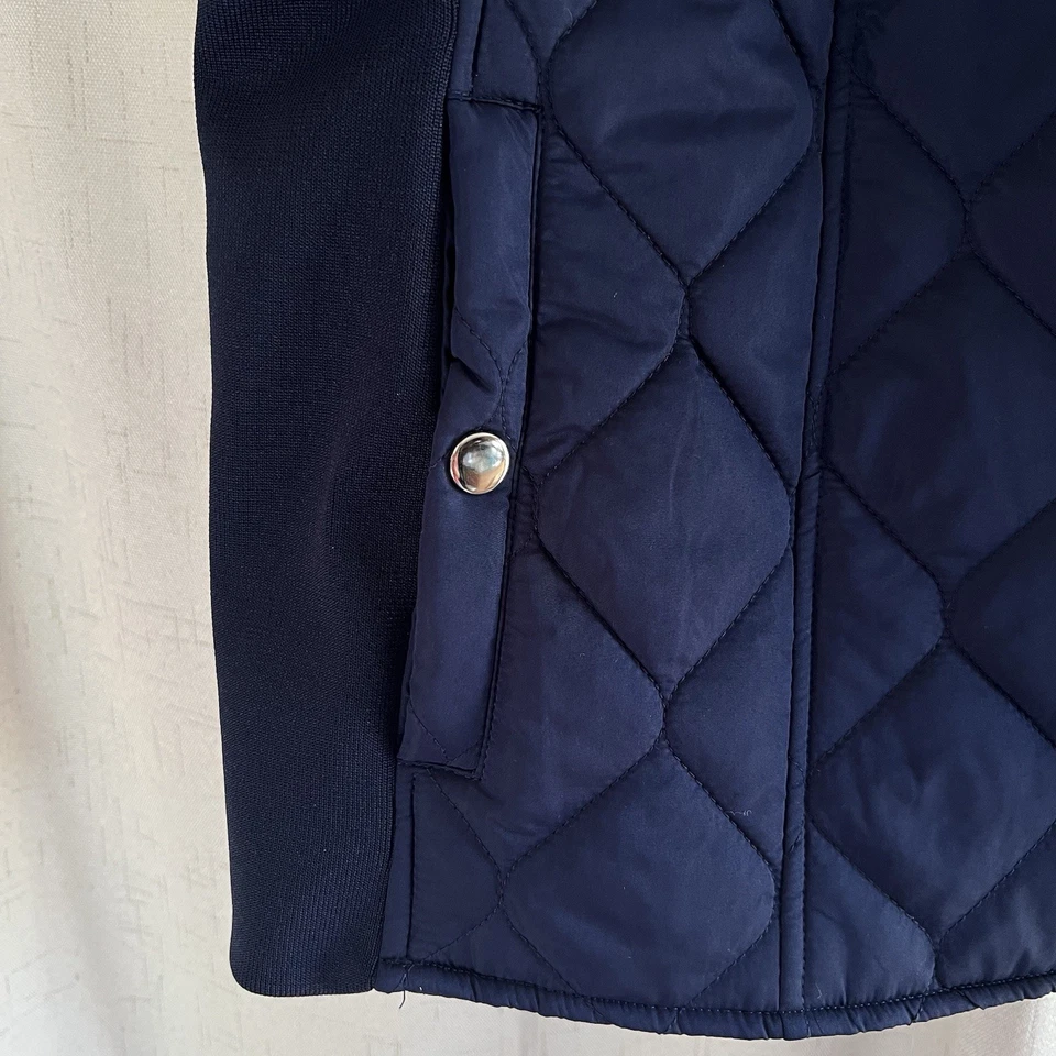 Chaqueta Kim Rogers Mujer Petite XL Azul Cremallera Completa Forrada a Cuadros Chaleco de Golf Acolchado  Foto 4 de 4