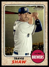 Travis Shaw 2017 Topps Heritage #118 Milwaukee Brewers 25184 Baseball Card