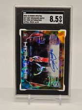2023-24 Spectra Sky High Signatures Astral Prizm /49 Mouhamed Gueye Auto SGC 8.5