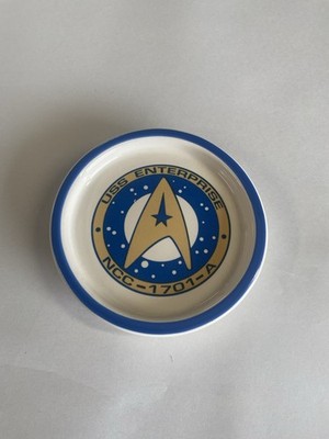 Vintage Pfaltzgraff Star Trek USS Enterprise NCC-1701-A Porcelain Coaster 1993