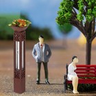 4 Stück Sandtischlampen Miniatur-Straßenlaternenmodelle Winzige