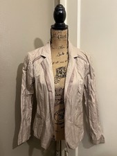CHICO'S Tibet Taupe Cheryl Shine Blazer Jacket NWT Size 1