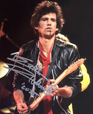 Keith Richards Signed (ROLLING STONES) 8x10'' Original Authentic Autograph w/COA