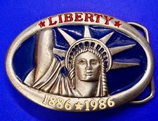 Statue of Liberty Centennial USA 1886-86 Patriotic American Freedom Belt Buckle