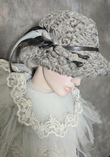 Antik Vintage Echt Atraska Fell Winter Cloche Pelzm&uuml;tze Theater Kost&uuml;m