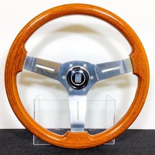 Nardi Competition Wood Excellent Steering Wheel With Horn Button Polished