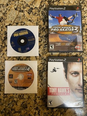 Tony Hawk s Pro Skater 1 , Thps 3, Thps 4, Tony Hawk s Project 8 Lot (Tested)