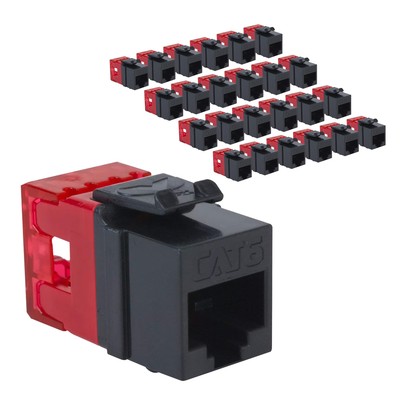 Icc Cat6 Keystone Jacks Pack Of 25 High Power Poe Rj45 8P8c For Networks