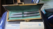 Füllfederhalter 542 + Kugelschreiber 442 Heiko August-Bebel-Hütte 2 Scheine Etui