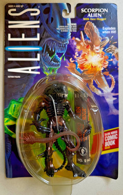VINTAGE 1992 Kenner Aliens Scorpion Alien With Face Hugger Action Figure #65730