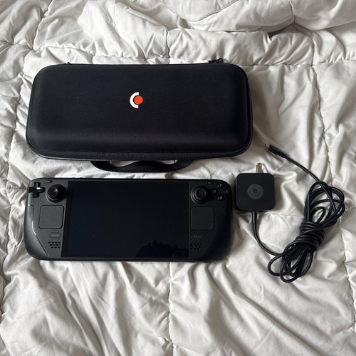Valve Steam Deck OLED 512GB Black Handheld Console W/ Original Case and Charger