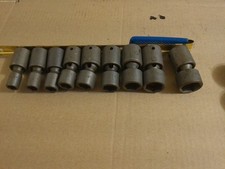 Mac Tools Usa 12 Drive 9pc 6pt Sae Impact Swivel Universal Socket Set Svup96tr