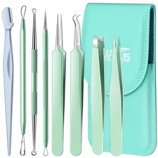 TsMADDTs Pimple Popper Tool Kit and Blackhead Remover Tools with Ingrown Hair Tw