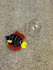 Handmade Floating Blown Glass Blue  Fish With...