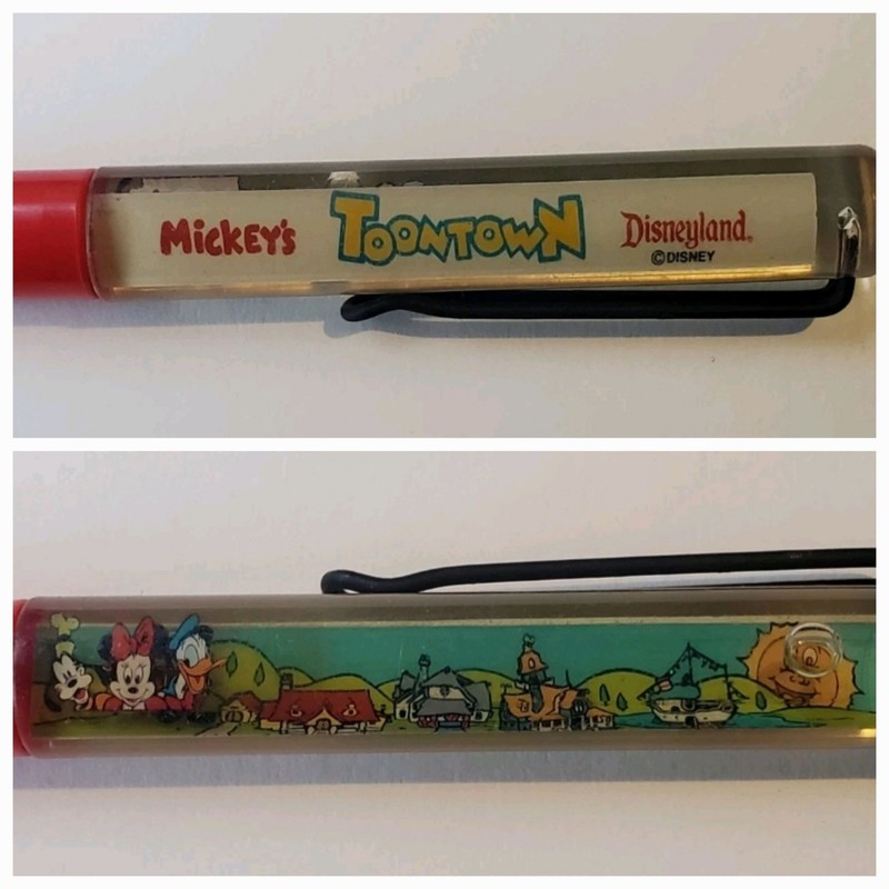 Vintage Floater Disney Toon Town Mickey &  Minnie Mouse, Floaty Pen, Disneyland 