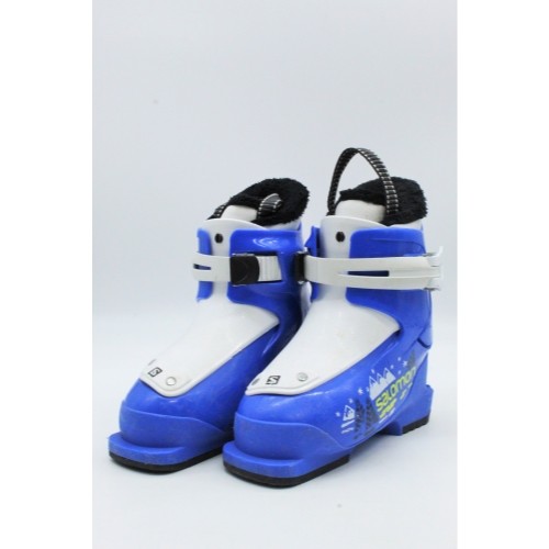 Scarponi da sci bambino Salomon T1 Triple Peak taglia 11 Mondo 17 usati