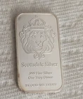 1 Oz Silver Bar Scottsdale Mint .999 Fine Silver Bar. NO RESERVE!