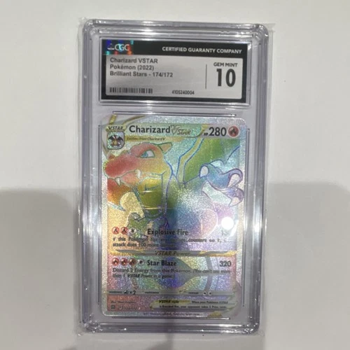 Pokémon Charizard VSTAR 174/172 Brilliant Stars Full Art Holo CGC 10