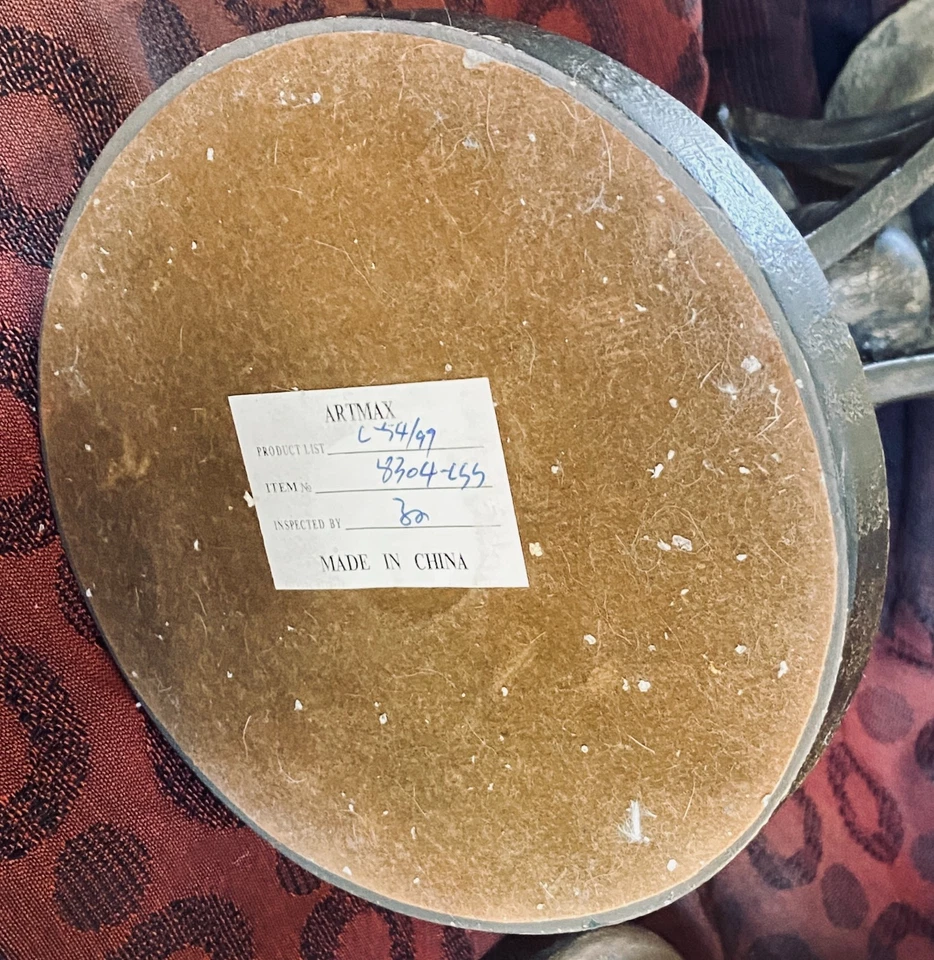 SET Of VTG IRON AND STONE 22" T SILVER WASH GRAY PILLAR CANDLE HOLDERS ART DECO - Image 2 of 4