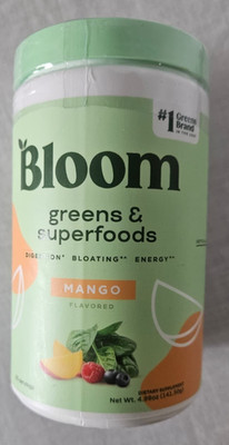 Bloom Nutrition Greens & Superfoods Powder Mango- 25 Serving