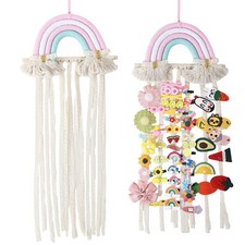 Bow Holder for Girls Hair Bows Organizer for Girls Rainbow Hair Clips Storage...
