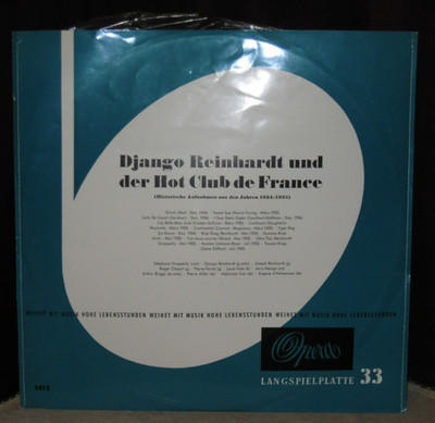 Django Reinhardt   Opera 71415   Seltene LP mit Schnür Cover   VG+/EX