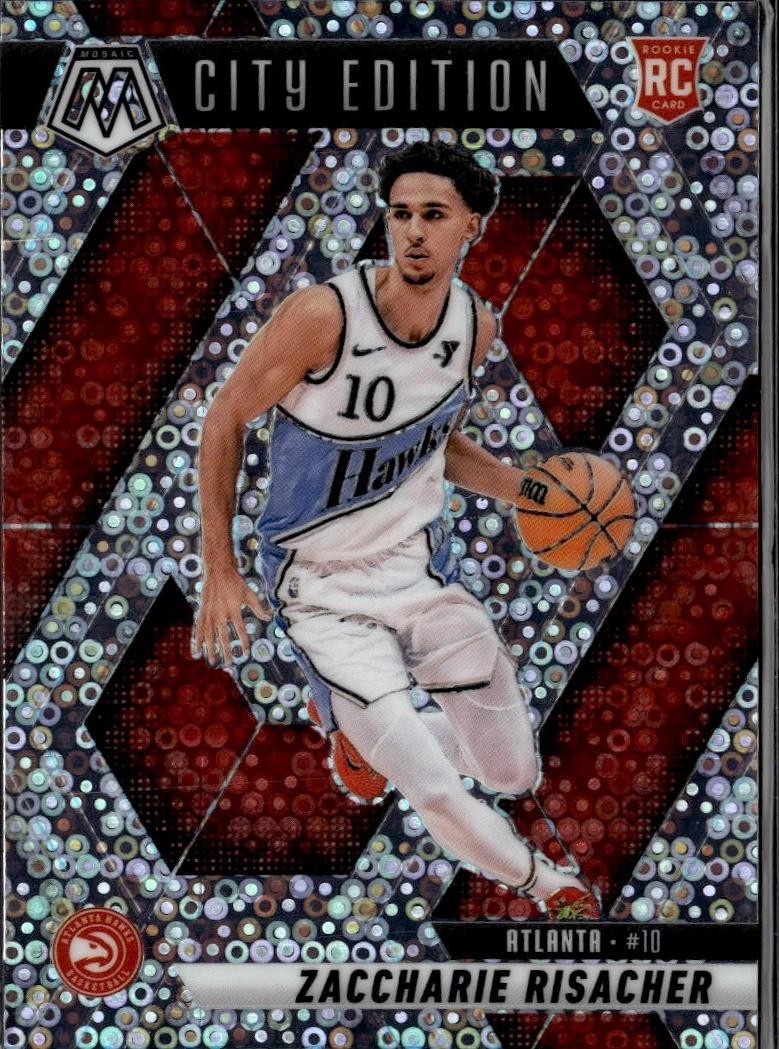 2024-25 Panini Mosaic #274 Zaccharie Risacher Fast Break Silver Mosaic