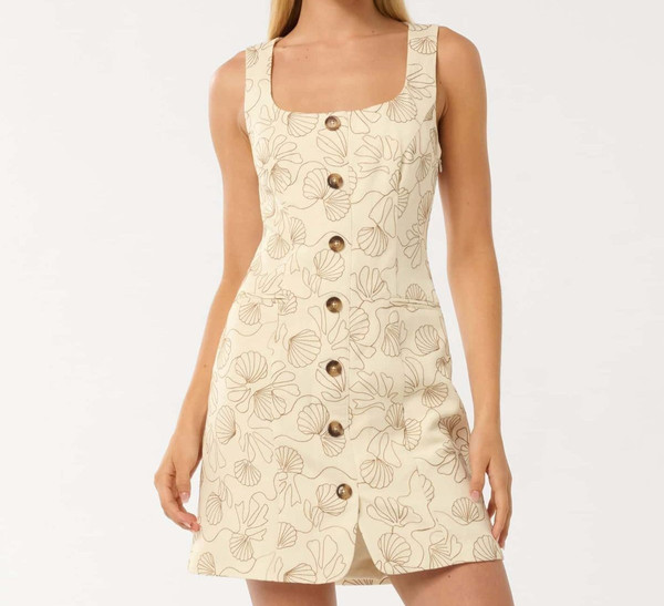 FOREVER NEW size 6 - "Caprice Embroidered Linen Mini" Dress Resort - RRP $159.99