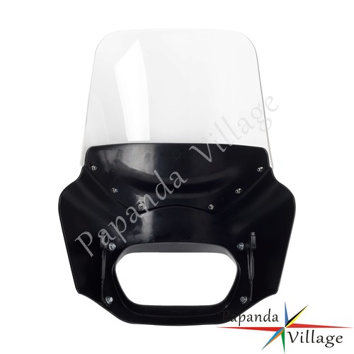 Headlight Fairing & 15'' Clear Windshield Kits For Harley Softail Fat Bob FXFB - Bild 5 von 11