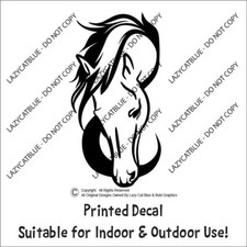 Horse Head Mane Decal Sticker Farm Love Ranch Western Pony Life Equestrian Rider