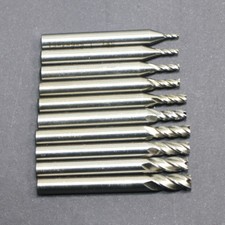 10pcs 1.5-6mm HSS CNC 4 Flute End Mill Cutter Milling Machine Tool Drill Bit