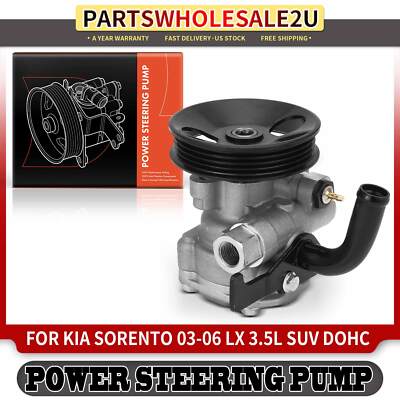 Power Steering Pump w/ Pulley for Kia Sorento LX 2003-06 3.5L SUV DOHC 21-5393