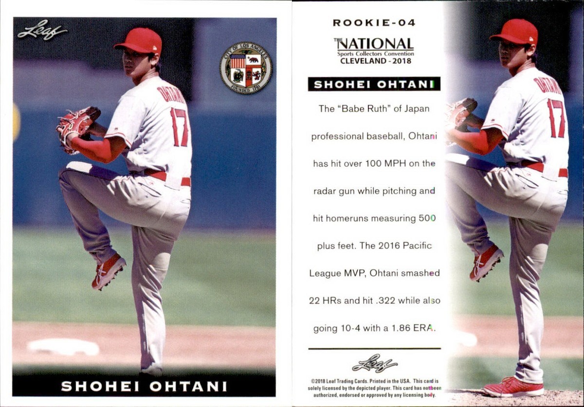 2018 Leaf National Convention Rookies Shohei Ohtani #ROOKIE-04 RC