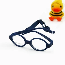 Flexible Baby Glasses Frame No Screw Kids Safe Bendable Eyewear Size 37 Strap