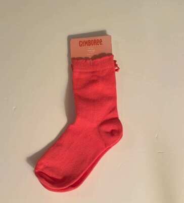 Gymboree Tea for Two Coral Bow Socks Girls 5-7 Yrs New | eBay