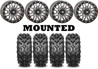 Kit 4 Interco Swamp Lite 27x9-14/27x11-14 on High Lifter HL23 Beadlock Gray CAN