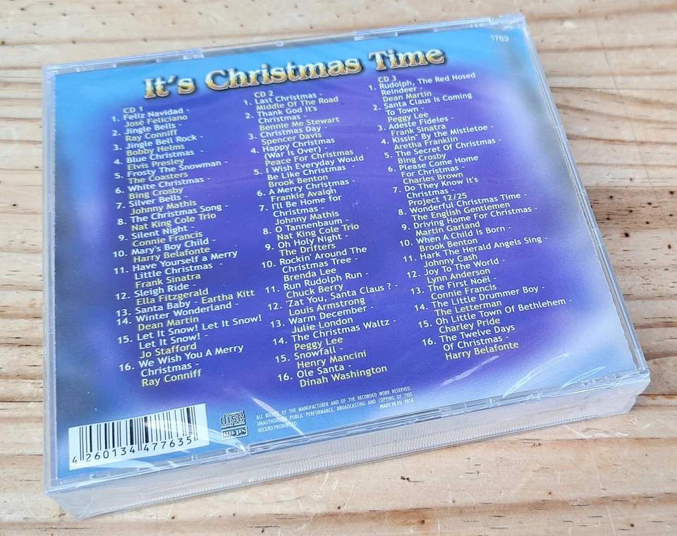 IT'S CHRISTMAS TIME: 3 CD-Box mit 48 Weihnachtsongs (Elvis, Frank Sinatra... NEU - Bild 2 von 4