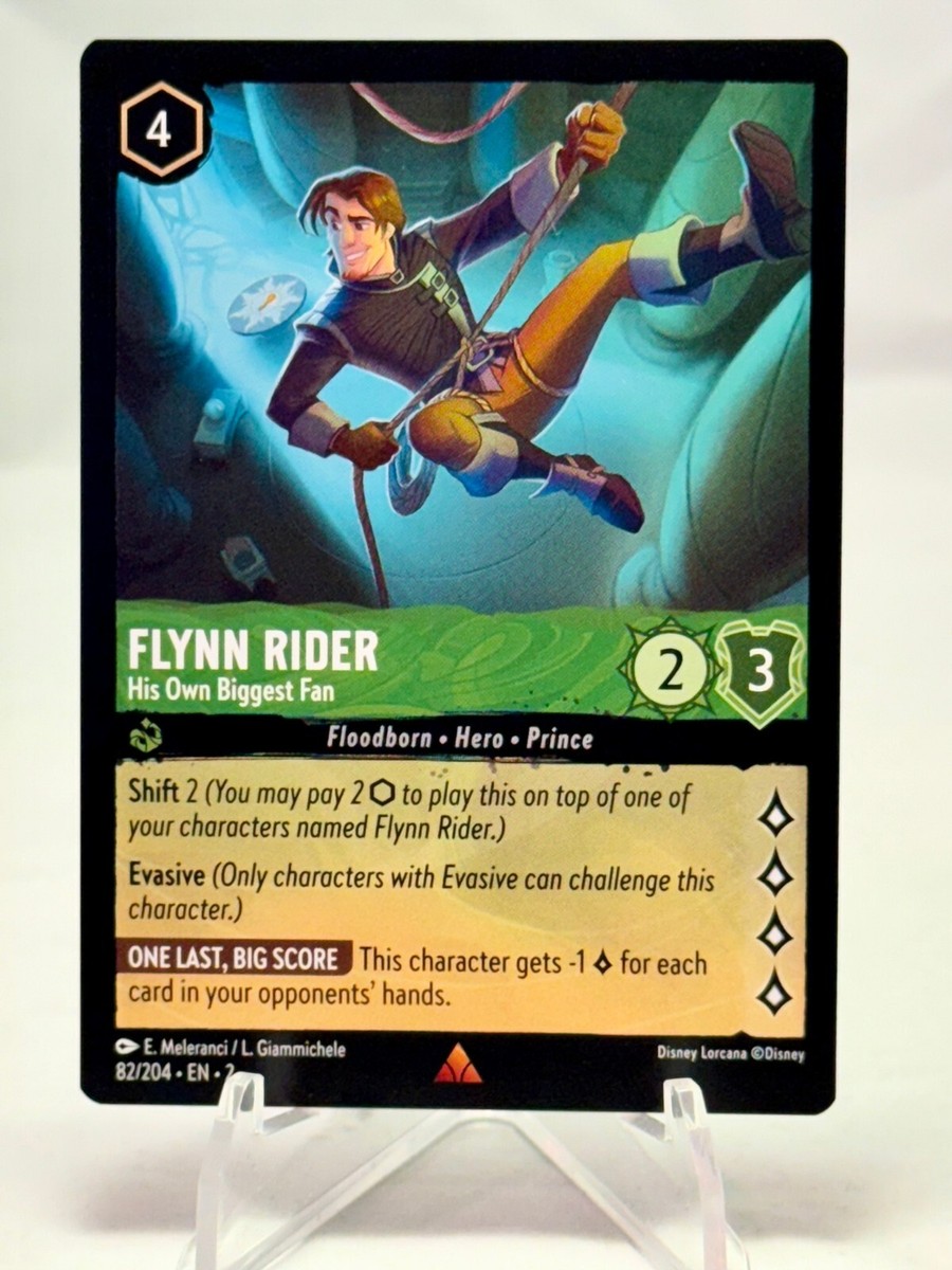 Flynn Rider His Own Biggest Fan EN2 082 NM Disney Lorcana TCG Flynn Rider His Own Biggest Fan EN2 082 NM Disney Lorcana TCG