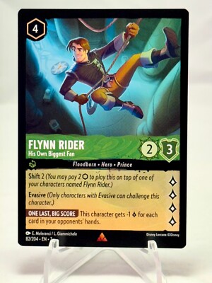 Flynn Rider His Own Biggest Fan EN2 082 NM Disney Lorcana TCG